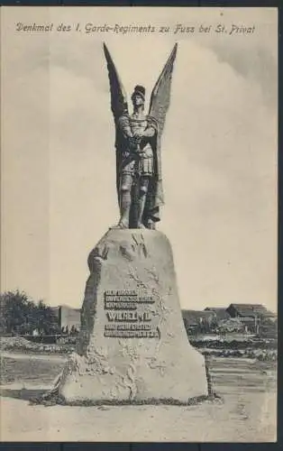 Militaria Ansichtskarte Denkmal 1. Garde Regiment zu Fuss bei St. Privat