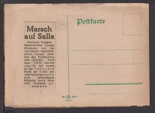 Ansichtskarte 2.Weltkrieg Marsch auf Salla