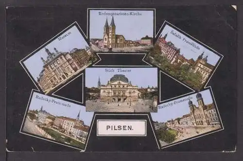 Ansichtskarte Pilsen Böhmen Österreich 1918 Bozen Tirol Italien