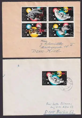 Briefmarken DDR Lot Sammlung Zirkus Zusammendrucke Briefe 2364-67 Festpreis 90,-