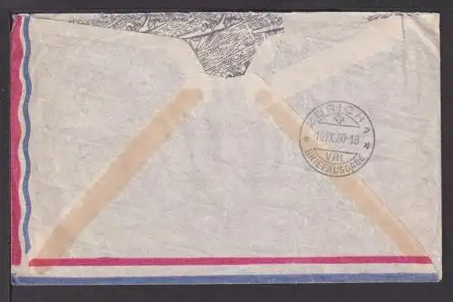 Flugpost Airmail Uruguay Übersee R Brief 1960 Zürich Schweiz