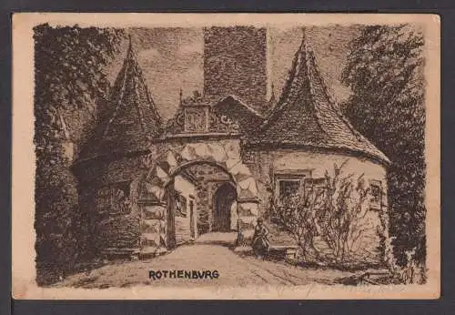 Ansichtskarte Rothenburg o Tauber Bayern 1924 Kattenvenne NRW