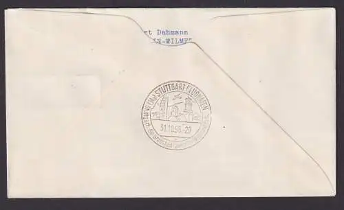 Flugpost Brief Air Mail Bundesrepublik Lufthansa München Stuttgart 1955