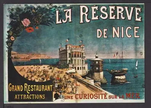 Jugendstil Art Nouveau Künstler Ansichtskarte La Reserve de Nice Curiosite