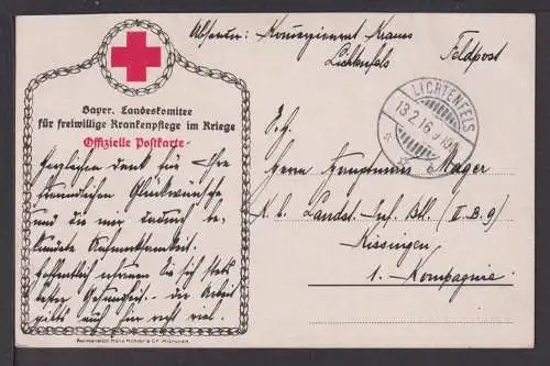 Ansichtskarte Künstlerkarte Krieg Lanzenreiter Feldpost 1916 Lichtenfels Bayern