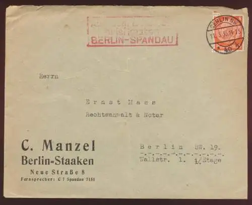 Bahnpost Deutsches Reich Brief Hindenburg roter R3 Aus dem Bahnhof Briefkasten