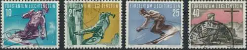 Liechtenstein 334-337 Sport II Ausgabe 1955 Luxus gestempelt KatWert 42,00