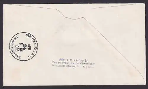 Flugpost Brief Air Mail Lufthansa Bundesrepublik Düsseldorf New York City USA 56