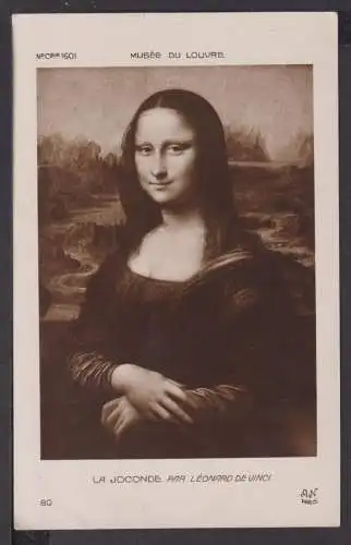 Ansichtskarte Kunst Museum Louvre Paris Mona Lisa La Joconde Leonardo da Vincoi