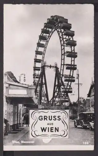 Ansichtskarte Gruß aus Wien Österreich Riesenrad schönes Leporello kleine Bilder