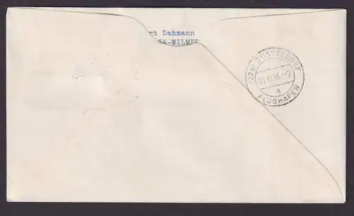 Flugpost Brief Air Mail Bundesrepublik Lufthansa Stuttgart Düsseldorf 1955