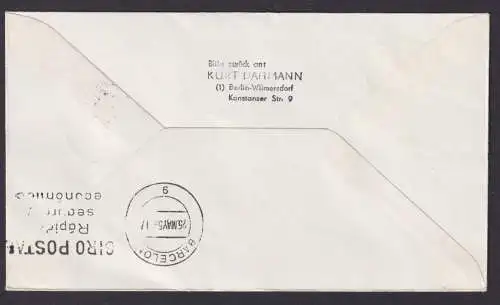 Flugpost Brief Air Mail Lufthansa LH 176 Bundesrepublik Hamburg Barcelona 1959