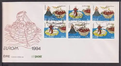 Briefmarken Irland Island Europa 1994 Landung Missionare