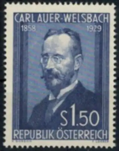 Österreich 1006 Todestag Freiherr Ritter von Welsbach tadellos postfrisch 35,00