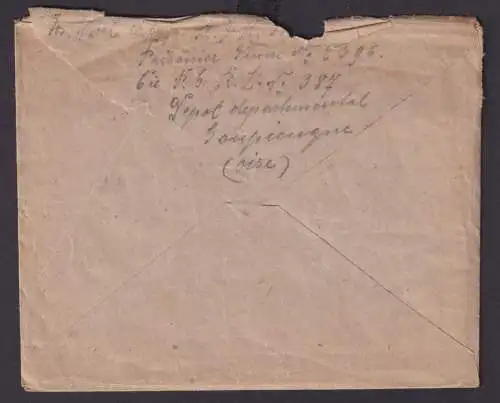 KGF Kriegsgefangenenpost Feldpost aus Frankreich n Augsburg Bayern I. Weltkrieg