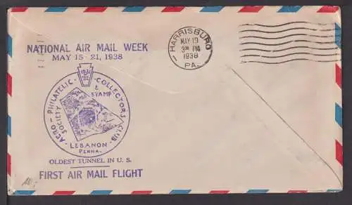 Flugpost Airmail USA Übersee Ganzsache National Airmail Week Myerstown