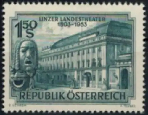 Österreich 988 150 Jahre Linzer Landestheater 1953 tadellos postfrisch Kat 20,00