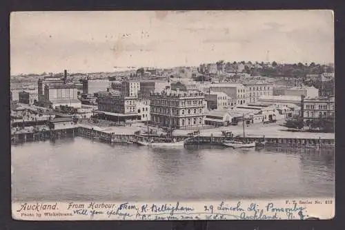 Neuseeland Colombo Ansichtskarte Auckland n Constantinopel Istanbul British Post