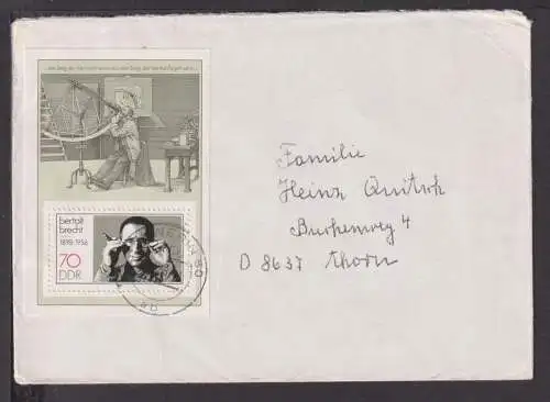 Briefmarken DDR Europa Brief Block 1988 Bertold Brecht