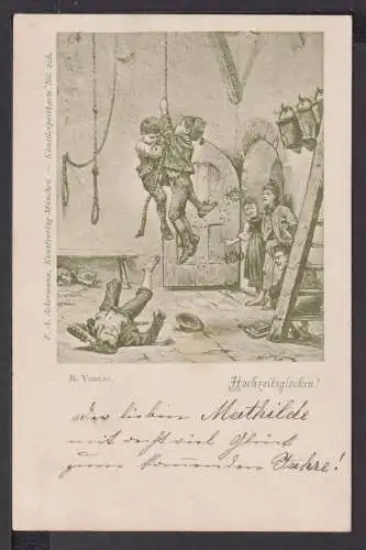 Ansichtskarte Ackermann Künstlerkarte 216 Hochzeitsglocken B. Vautier München