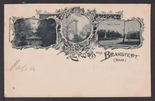 Ansichtskarte Bramstedt Schleswig-Holstein 1898 div Ansichten Altona Hamburg