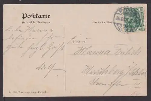 Ansichtskarte Forbach Lothringen Frankreich 1907 Nationalstraße Hirschberg Polen