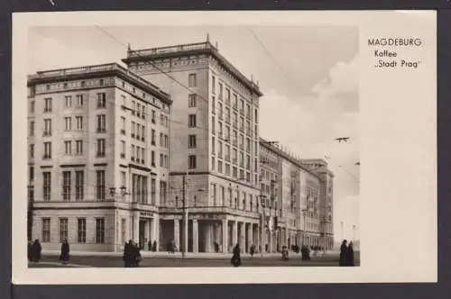 Ansichtskarte Magdeburg Sachsen-Anhalt 1956 Kaffee Stadt Prag Offenburg Baden-W.