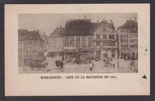 Ansichtskarte Straßburg Frankreich Cafe de la Mauresse 1810