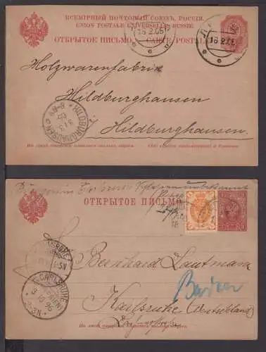 Briefmarken Rußland Lot von 7 gebrauchten Ganzsachen