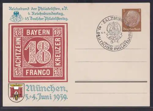 Salzburg Ostmark Deutsches Reich Brief Privatganzsache Philatie WST Hindenburg