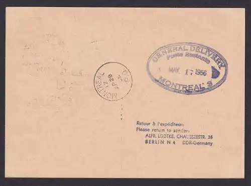 Flugpost Brief Air Mail DDR Pieck Ganzsache Lufthansa Hamburg Manchester