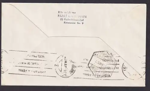 Flugpost Brief Air Mail Lufthansa dekor. Beleg Hamburg Köln Barcelona Spanien