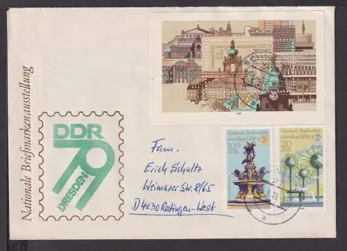 Briefmarken DDR Europa Brief Block 1979 Nationale Briefmarkenausstellung