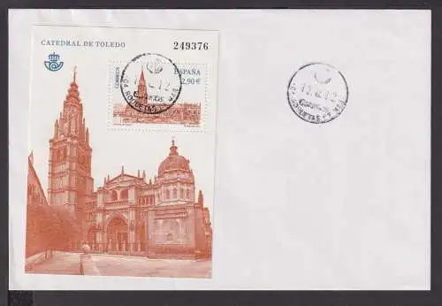 Briefmarken Spanien Europa Brief Block 1912 Kathedrale von Toledo