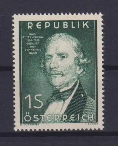 Briefmarken Österreich 971 Karl Ritter Ingenieur Luxus postfrisch MNH Kat. 8,00