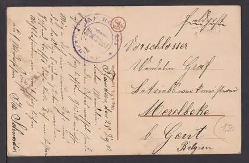 Ansichtskarte Thourout Belgien Feldpost 1917 Merelbeke