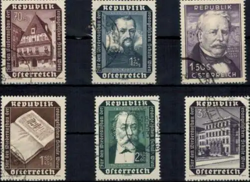 Österreich 989-993 Evangelische Schule 1953 Luxus gestempelt KatWert 13,00