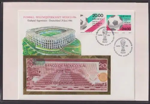 Geldschein Banknote Banknotenbrief Mexiko Südamerika exotisches Motiv