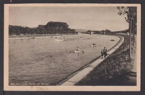 Ansichtskarte Bad Cannstadt Baden-Württemberg Partie am Neckar