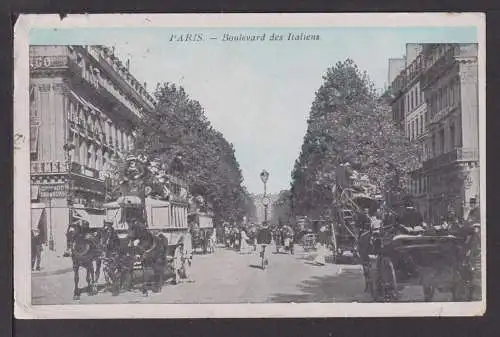 Ansichtskarte Paris Frankreich Boulev des Italiens Siedelsbach Baden-Württemberg