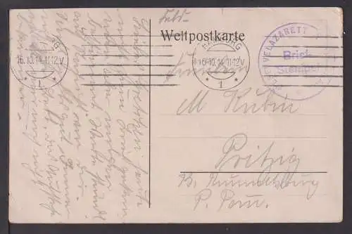 Ansichtskarte Hamburg Schiffs Tropeninstitut vom Elbtunnel 1914 Pritzig Pommern