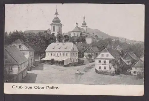 Ansichtskarte Ober-Politz Böhmen Tschechien 1935 Nove Straseci