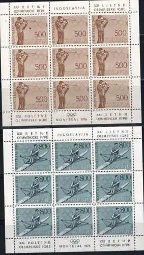 Olympia Sport Jugoslawien 1656-1659 Sommerspiele Montreal Kleinbogensatz