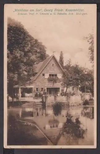 Ansichtskarte Stuttgart Baden-Württemberg Weinhaus am See