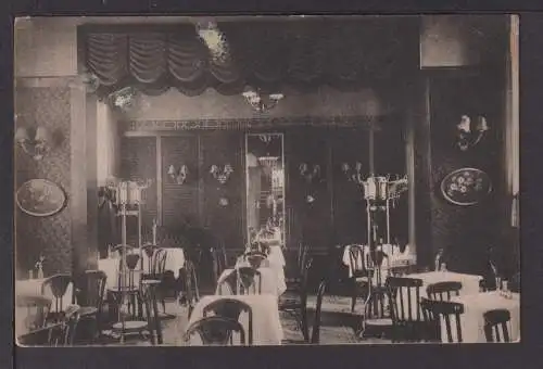 Ansichtskarte Münster i.W. NRW 1913 Cafe Wagner Seltene Innenansicht Heidelberg