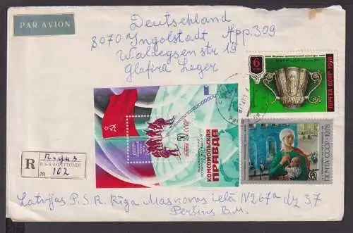 Briefmarken Russland Europa Brief Block 1978 Antarktis Expedition