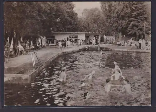 Ansichtskarte Leißling Weißenfels Waldbad Strandbad Sachsen Anhalt nach Berlin