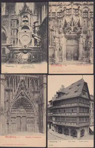 Ansichtskarte Lot Sammlung Strassburg 12 Karten Münster Kaiserpalast