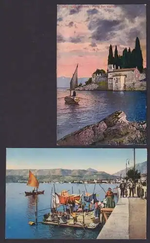 Ansichtskarte Sammlung Lot 20 Stk. Italien Gardasee u.a. Künstlerkarte Signiert