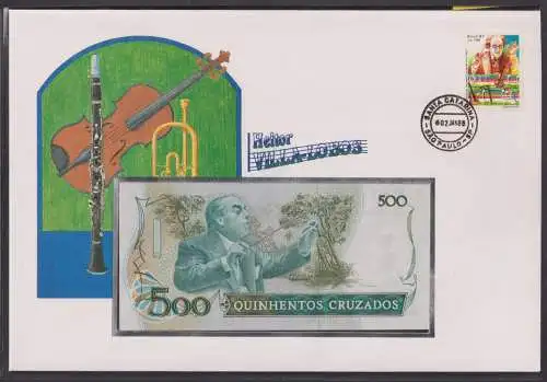 Geldschein Banknote Banknotenbrief Brasilien Südamerika exotisches Motiv